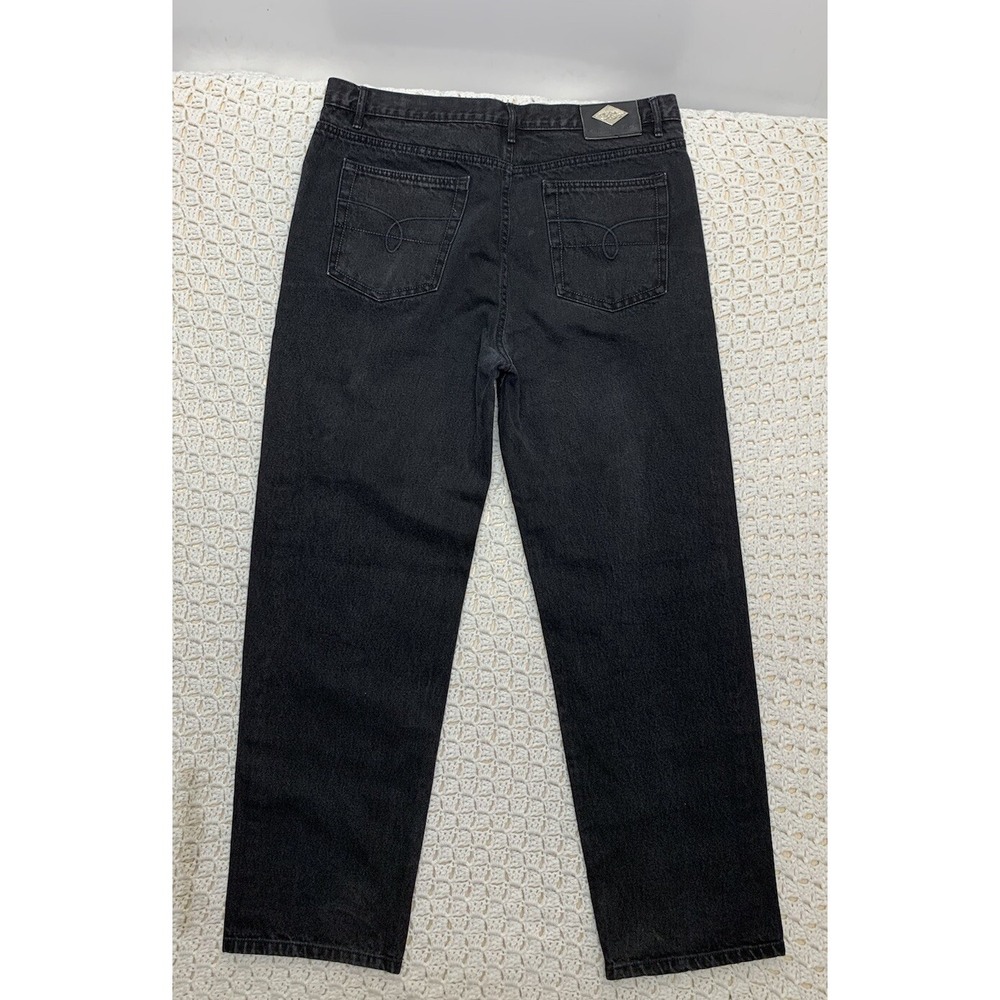 El General Jeans Men's Size 36X30 Tall‎ Straight leg  Black Denim RN#99007